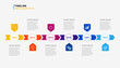 © Ardkyuu - Business infographic timeline template. Milestone infographics element design for presentation, web, workflow or process diagram. Vector illustration