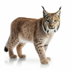 Poster - lynx in front of white background