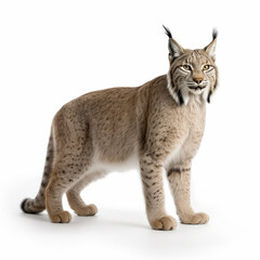 Canvas Print - lynx in front of white background