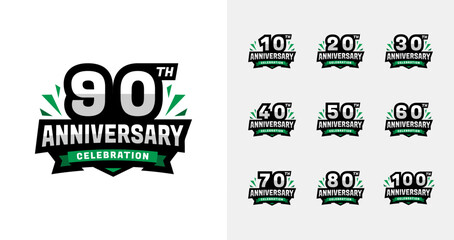 Wall Mural - Strong anniversary logo collections. Birthday number for sport or game celebration concept