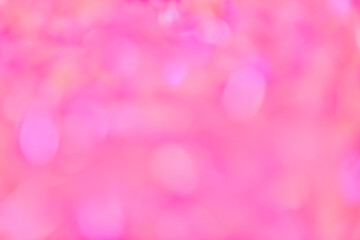 Wall Mural - Blurred pastel neon pink golden holographic bokeh background texture. Abstract festive glittering Lo-fi retro design Smooth Blurred holographic iridescent colors . Festive glittering background.