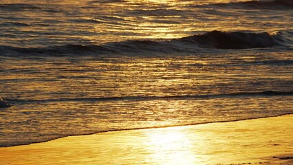 Wall Mural - beautiful evening sunset in the atlantic ocean at portugal coast.