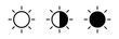 © Yaroslav - Half and full sun icon. Vector symbol illustration. Sun phase set.