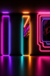 © RAVI - Abstract background with glowing neon lines for a visually stunning and modern aesthetic, Generative AI
