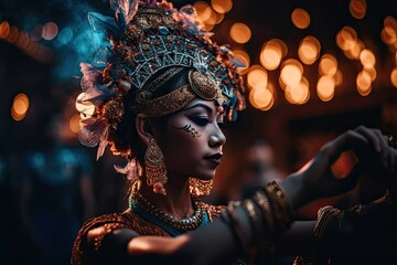 Wall Mural - Bali's Cultural Treasures: The Richness of Indonesian Heritage Preserved in Dance and Music, generative ai