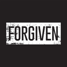 Forgiven Christian T Shirt Design Vector 