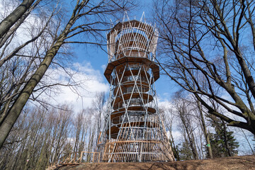 Wall Mural - Observation tower on Gedymin Hill in the health resort Szczawno Zdroj 