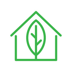 Sticker - Sustainable green building, certified vector icon badge