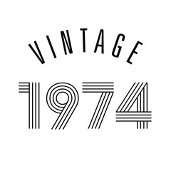 Wall Mural - 1974 vintage retro t shirt design vector 