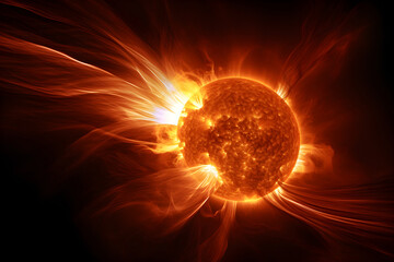 a solar flare is an explosive process of energy release in the sun's atmosphere.
