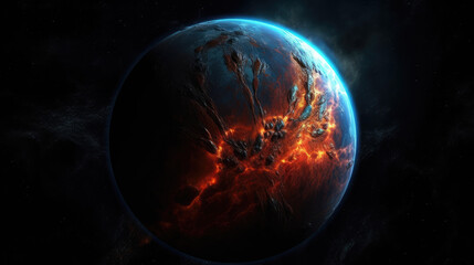 Wall Mural - deep space exploration - planet - by generative ai