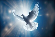 Beautiful White Dove Bird Wallpaper For Peace Day Celebration Generative Ai