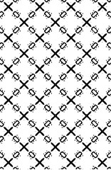 Wall Mural - Modern seamless geometric hexagon shapes repeated pattern design vector element in black color 