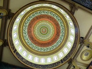 the shape of the dome ornament of the Al Aqsa Mosque in Klaten, Central Java, Indonesia