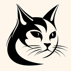 Wall Mural - Cat vector for logo or icon, drawing Elegant minimalist style,abstract style Illustration