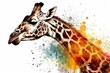 © The 2R Artificiality - colorful giraffe with spots. Generative AI