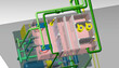 lube oil turbine system 3D illustration