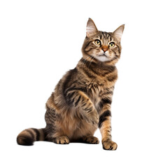 Wall Mural - british cat isolated on transparent background