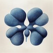 Indigo Color Pencil Drawing of Marcin Tomasz Wo's Kidneys by Carl An