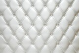 Fototapeta Sypialnia - Quilted Leather Texture in White: A Luxurious and Elegant Design for Fashion and Interior Decor