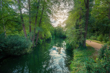 Sticker - Small river at Tiergarten park - Berlin, Germany