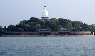 Sticker - Panorama of Beihai Park, Beijing, China