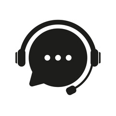 support service icon. call center or assistant chat icon. vector element.