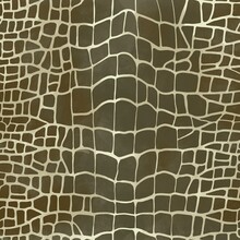 Seamless Green And Brown Crocodile Skin Texture. Endless Reptile Background