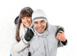 © BillionPhotos.com - Happy couple posing in winter