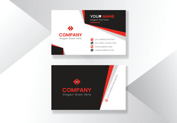 Wall Mural - Modern presentation card with company logo. Vector business card template. Visiting card for business and personal use. 