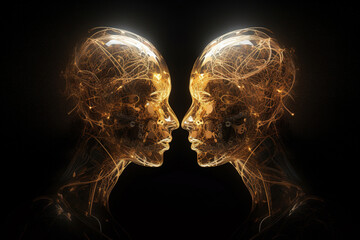 Quantum entanglement with divine energy, two golden souls united