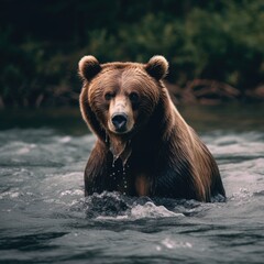 Wall Mural - bear, animal, brown, water, 