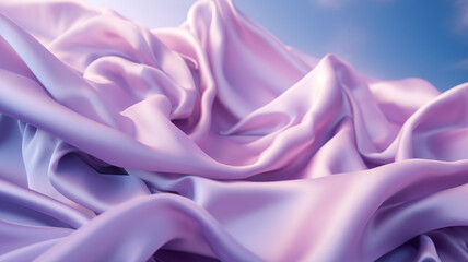 pink silk banner. warm and tropical. created with generative ai.