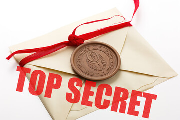 sealed letter marked : top secret. generative ai