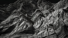 Black White Vulcanic Rock Texture. Close-up. Generative AI.