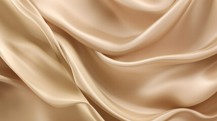beige cream silk satin. Bright luxury background for design. Generative AI.