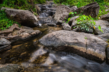 Wall Mural - Khlong Nam Lai Waterfall, Beautiful waterfalls in klong Lan national park of Thailand