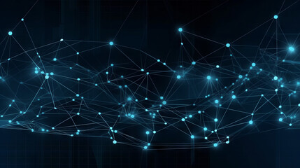 technical background with data network, generative ai