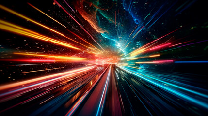 Wall Mural - warp speed: journey through the multiverse. generative ai