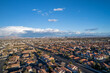 Districts of Las Vegas from drone during sunny day. Aerial view of fabulous Las Vegas, neighborhoods on the outskirts city.