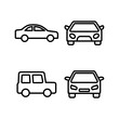 © OLIVEIA - Car icon vector illustration. car sign and symbol. small sedan