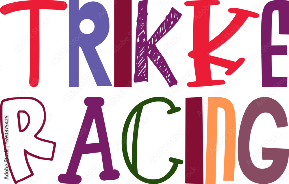 Tri Star Racing Lettering Trikke Racing Hand Lettering Illustration for Social Media Post ...