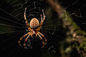 Spider in a web
