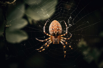 Spider in a web