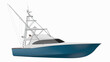 Sport Fishing Boat 3D Rendered
