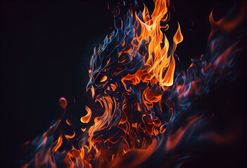 Fire Abstract. Generative AI