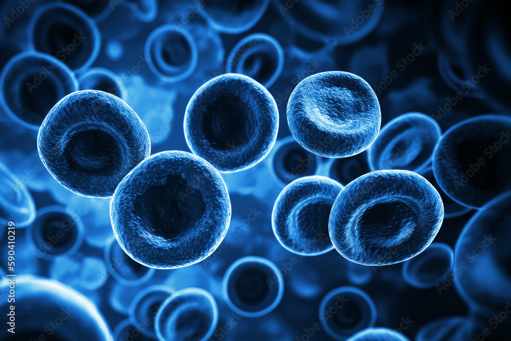cells molecular microscope science background concept ,3D illustration ...