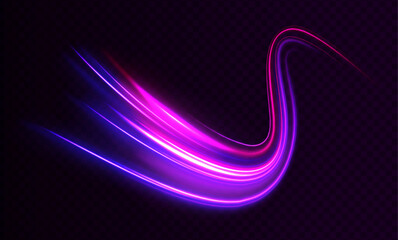 laser beams luminous abstract sparkling isolated on a transparent background. light and stripes movi