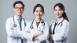 アジア人の医者・医療従事者・ドクターチームの男女（Generative AI）
