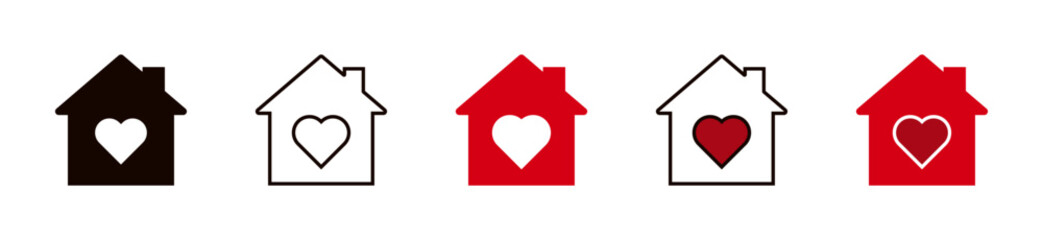 house with heart icon vector. eps 10